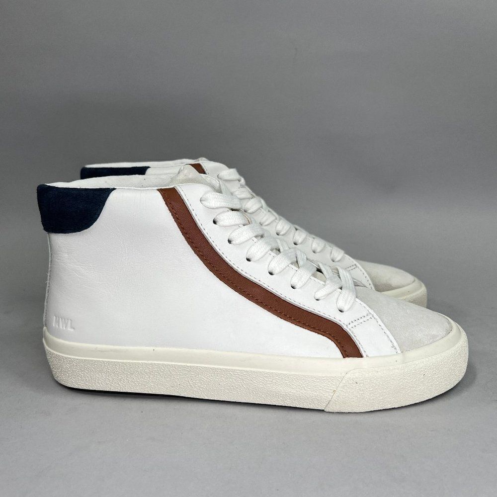 Madewell Sidewalk Sneakers Women's Size‎ 5.5 Off White Retro High Top Shoes